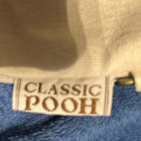 Disney Winnie the Pooh tote bag. Well loved. Some wear discoloration. Zip close. - Picture 5 of 13